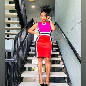 Calvin Klein color block dress